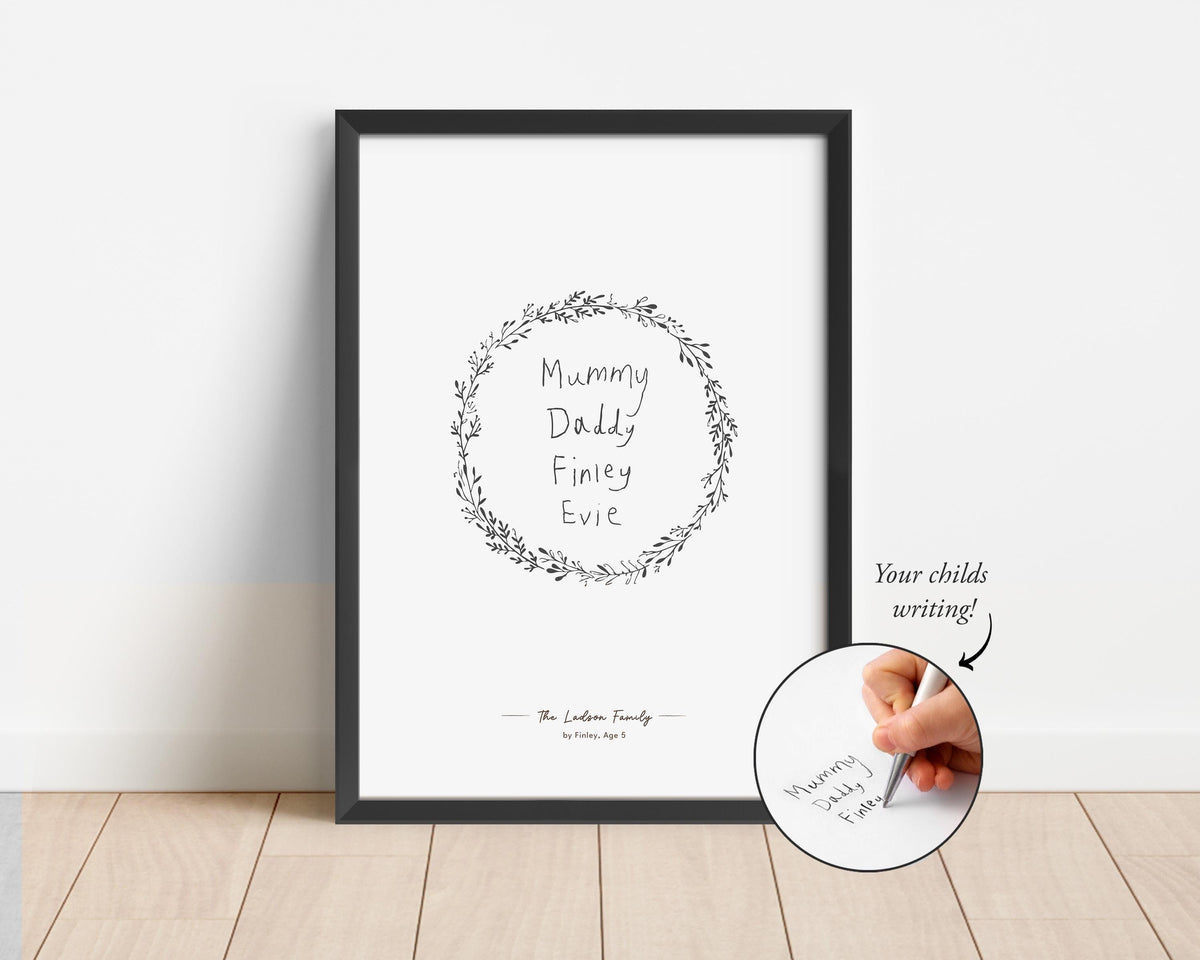 Family Christmas Gift, Family Keepsake Print