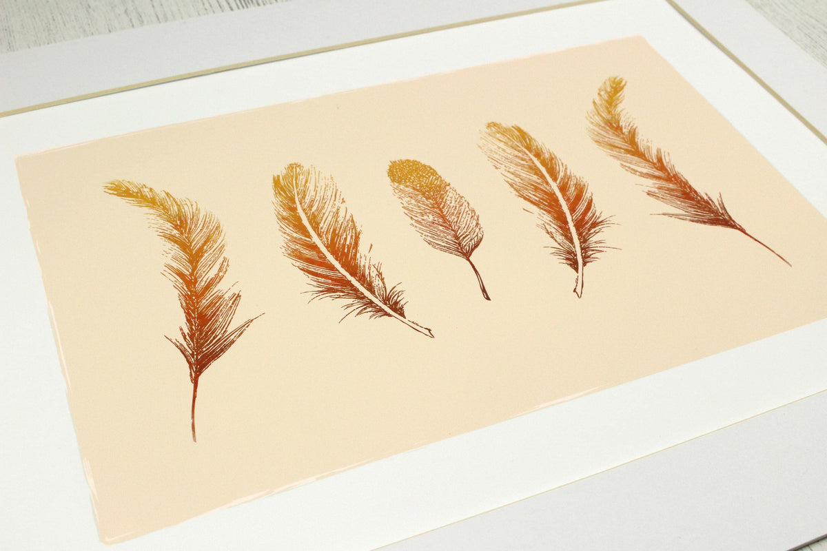Feather art print