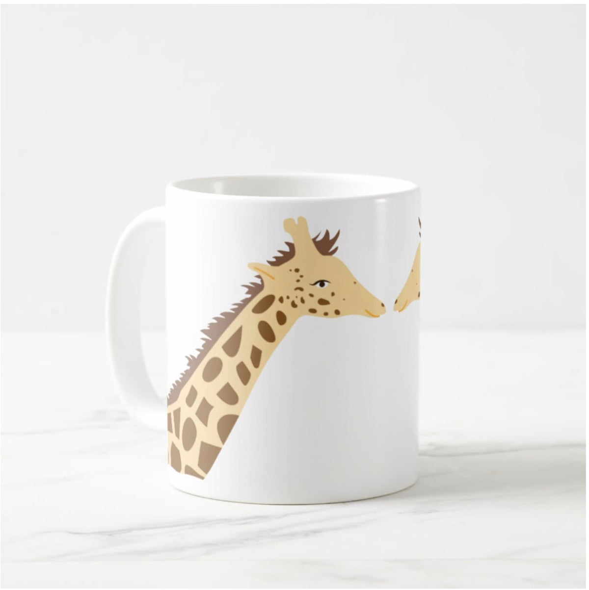 Giraffe Couple Mug: Giraffes in Love, Handmade Ceramic Mug