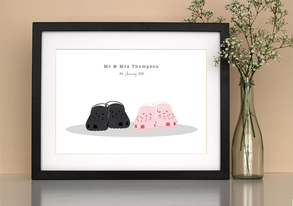 Crocs inspired couple print