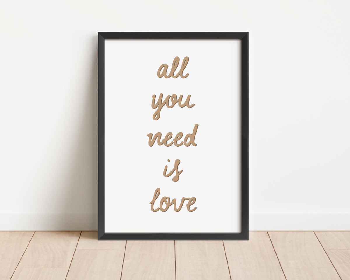 Love quote wall print