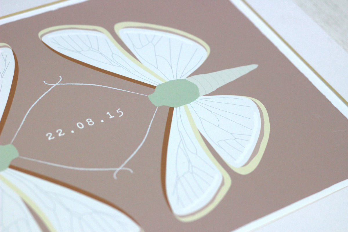 Personalised wedding date print