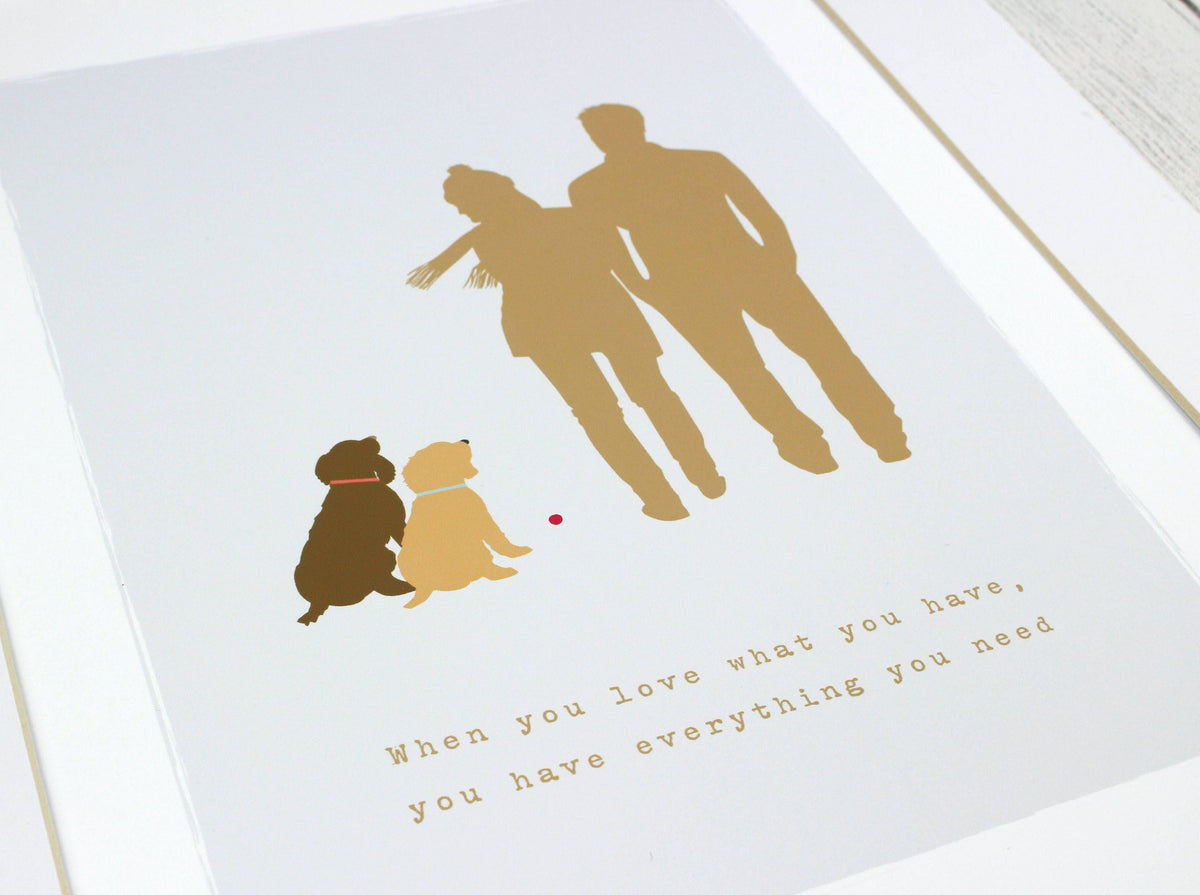 Dog family print