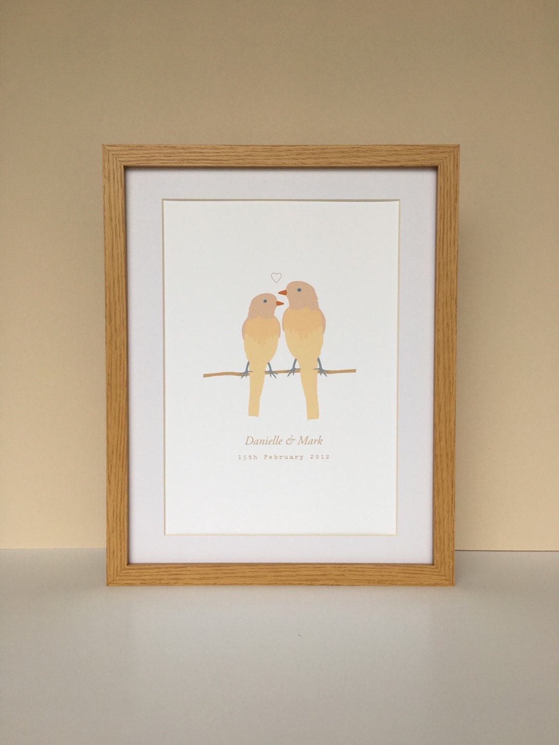Bird couple personalised print