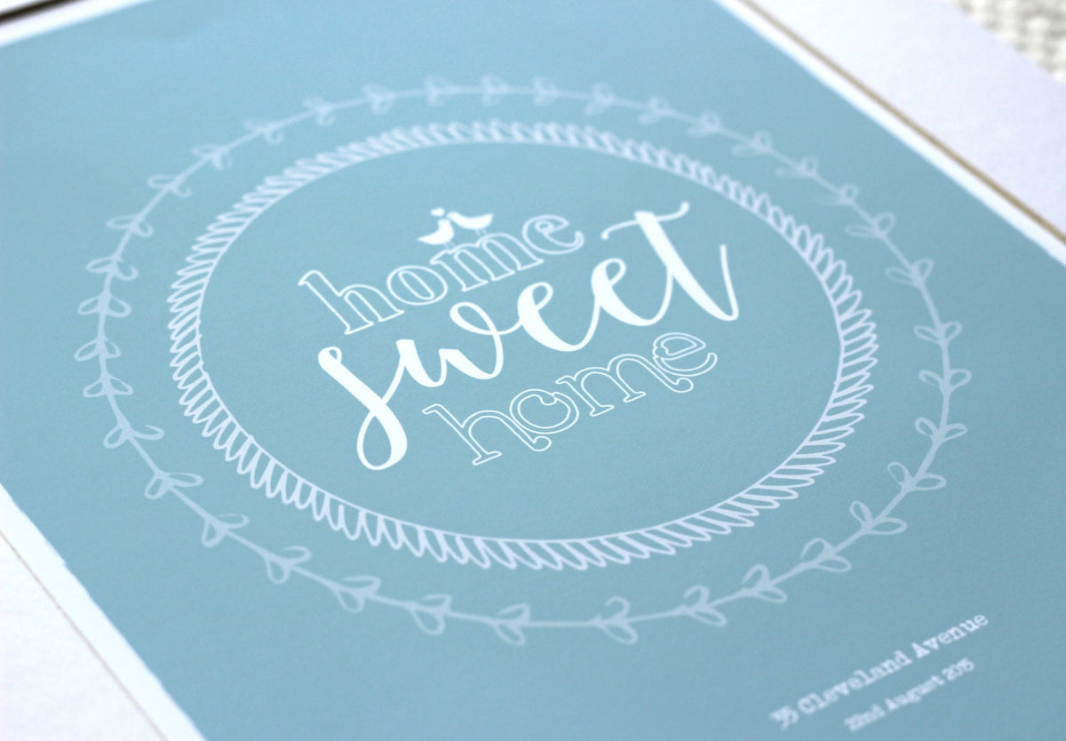 Housewarming personalised print