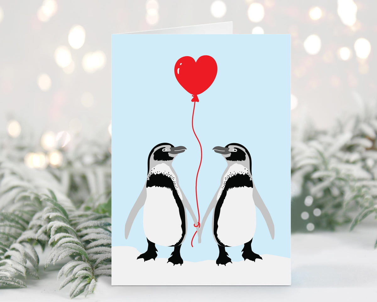 Penguin Christmas Card, Husband Christmas Card, Wife Christmas Card