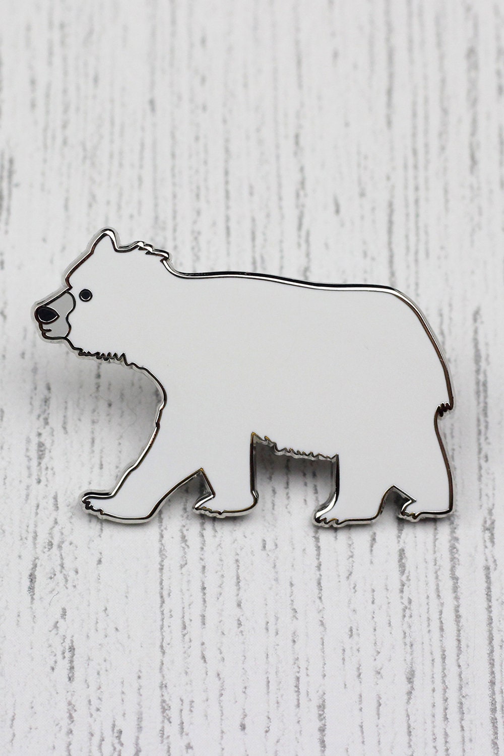 Polar bear enamel pin badge