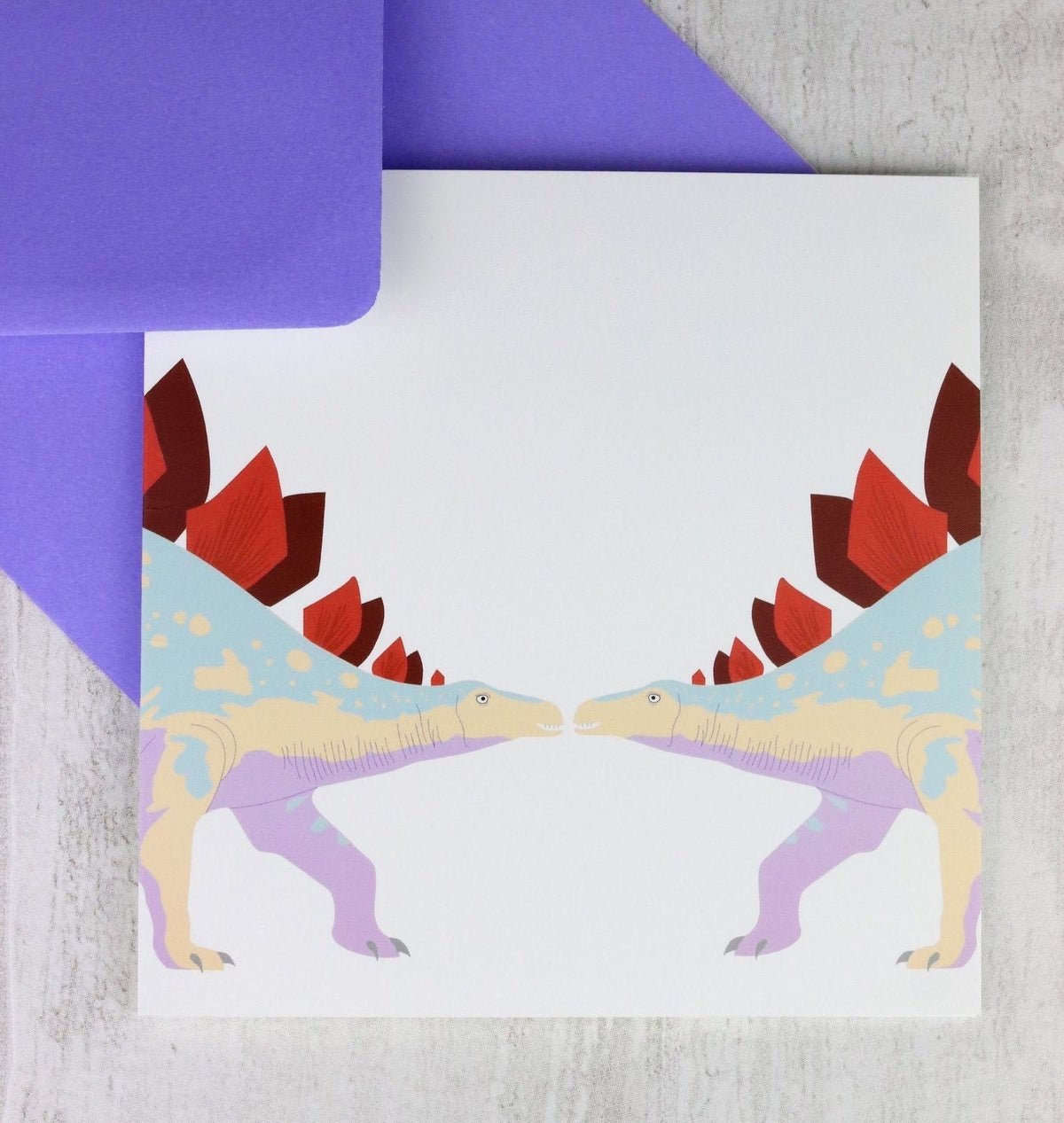 Dinosaur stegosaurus card