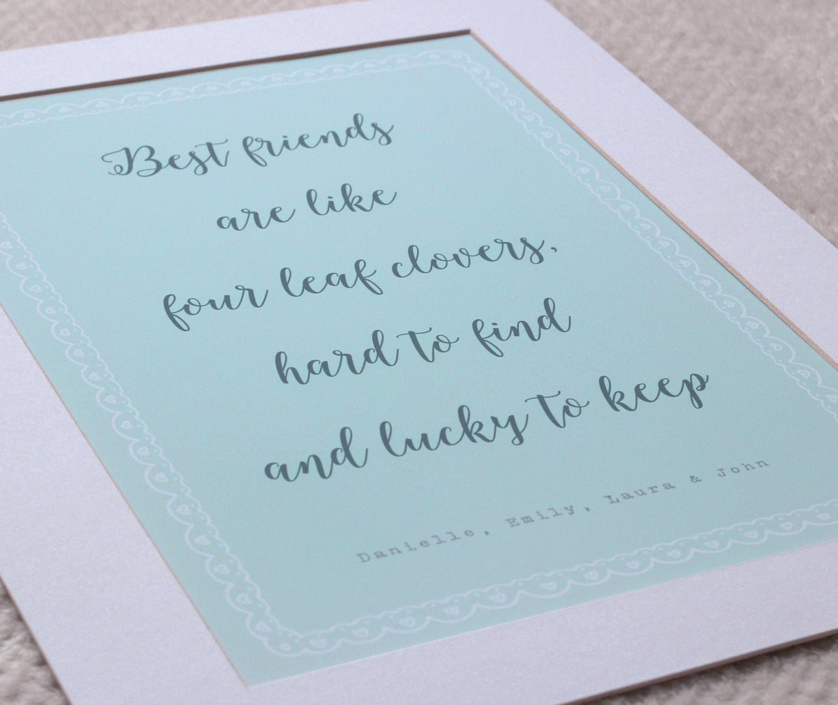 Personalized Best Friend Quote Print, Friendship Gift