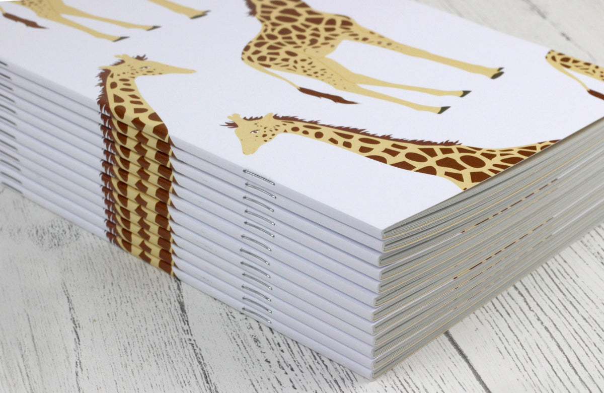 Giraffe A5 notebook - plain or lined pages