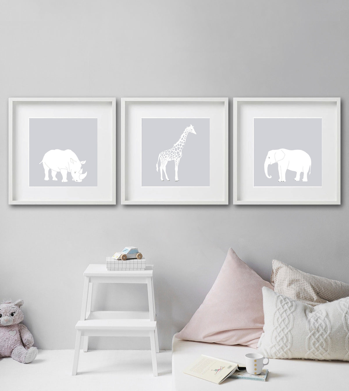 Nursery wall art jungle safari animal prints