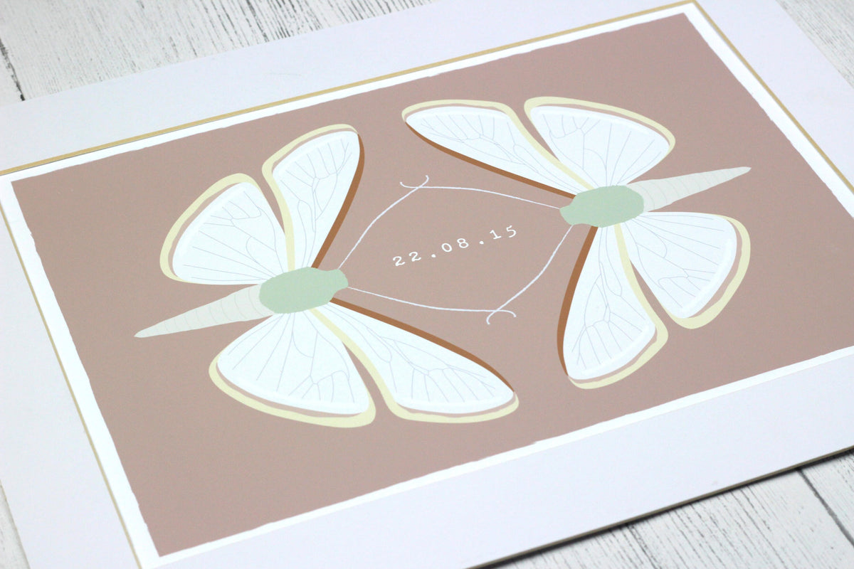 Personalised wedding date print