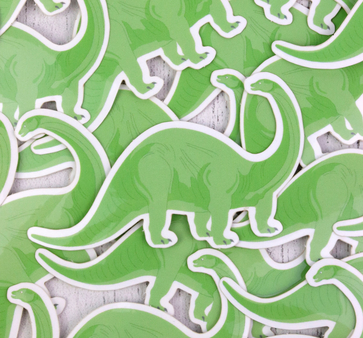 Glossy Dinosaur Stickers: T-Rex, Brontosaurus, Stegosaurus