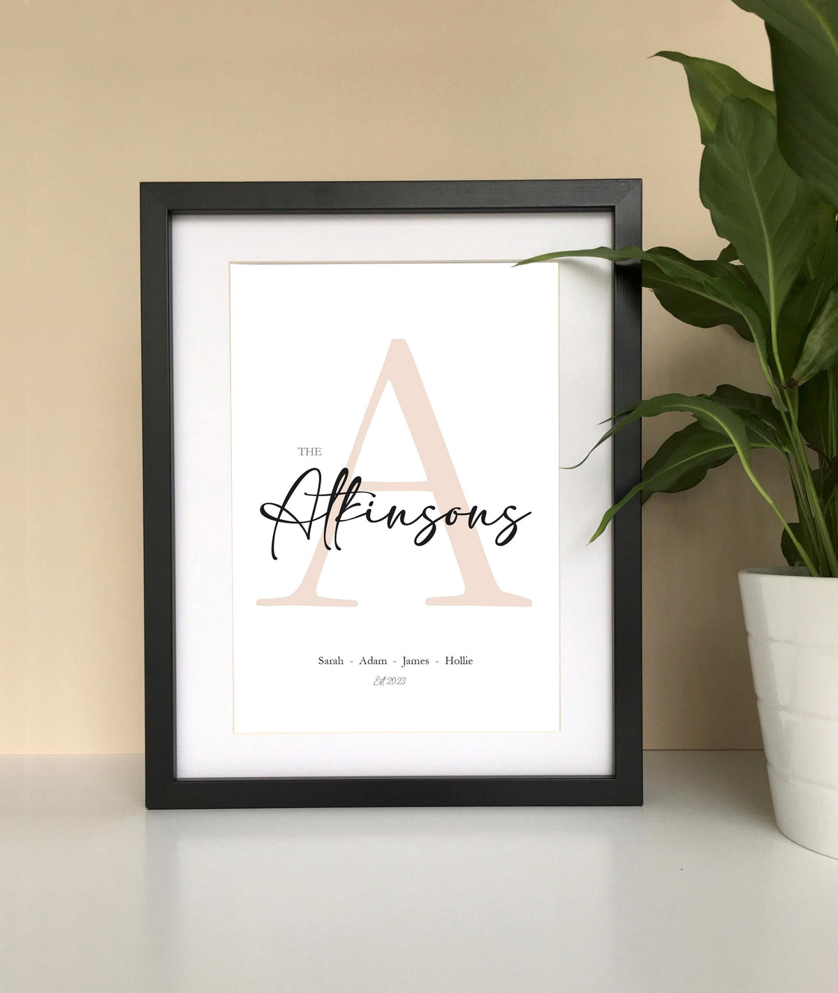 Personalised Surname Print, Custom Family Name Wall Art