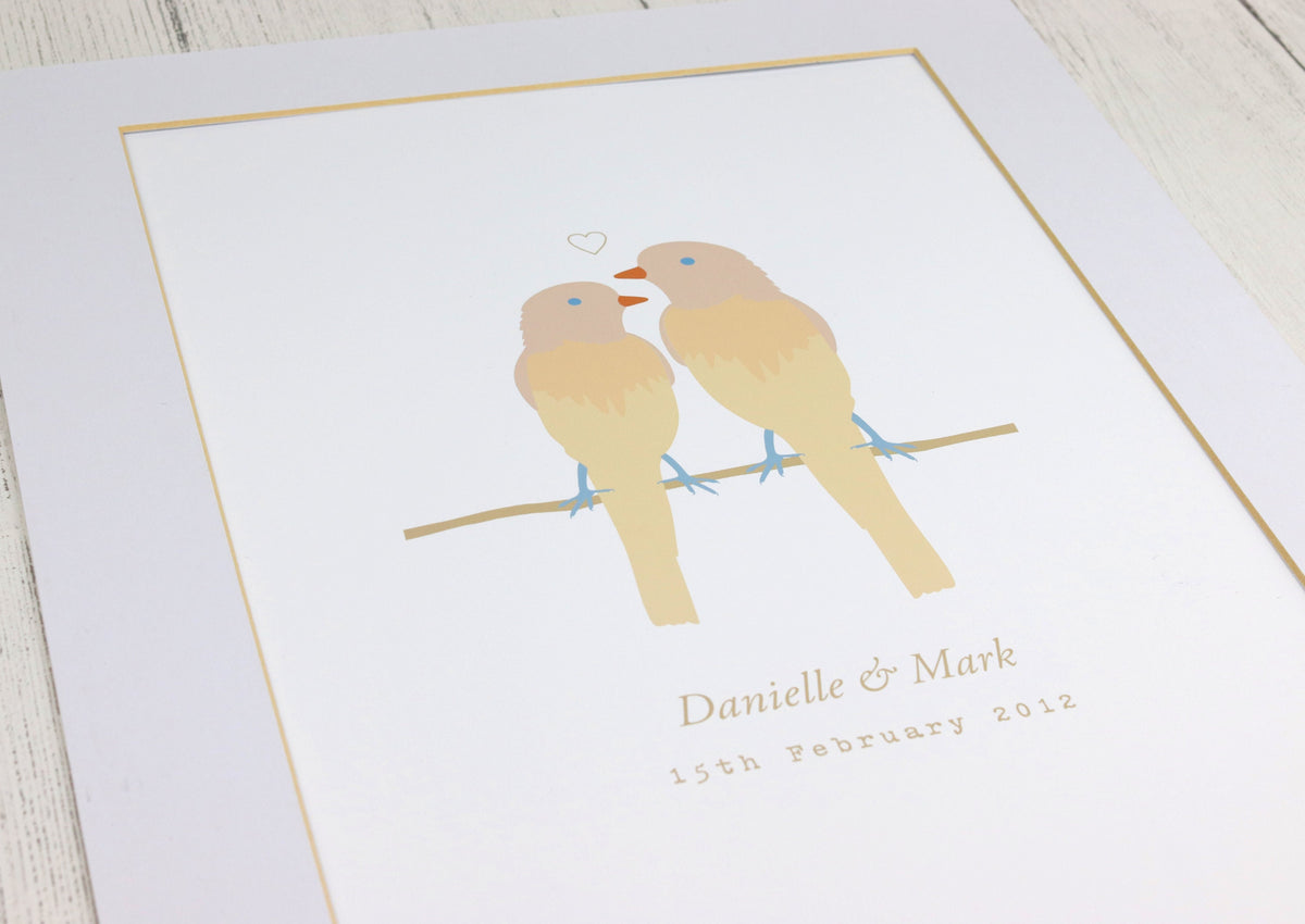 Bird couple personalised print