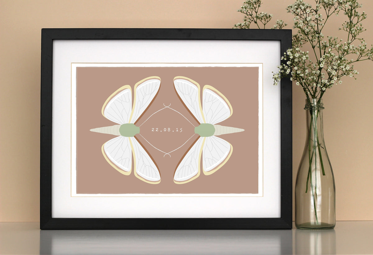 Personalised wedding date print