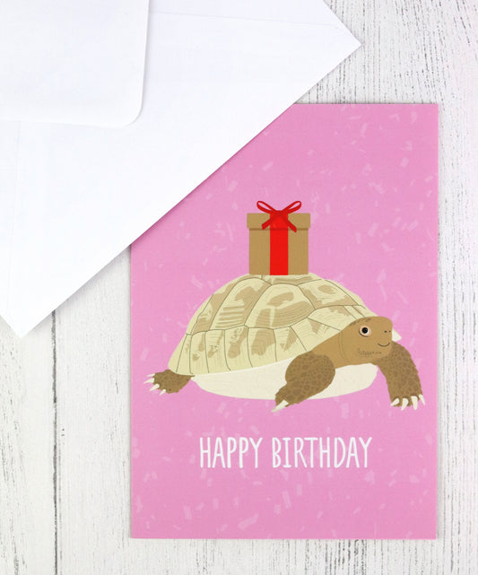 Tortoise turtle birthday card
