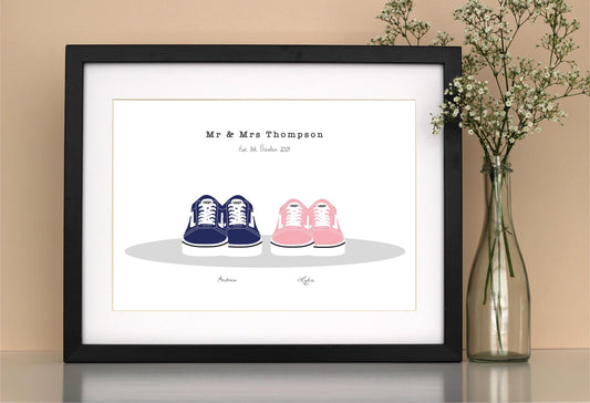 Vans inspired trainer couple print