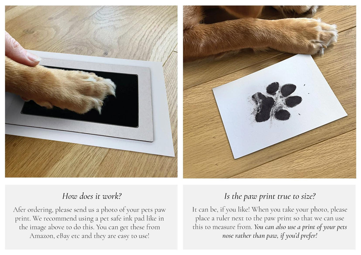 Custom dog paw print