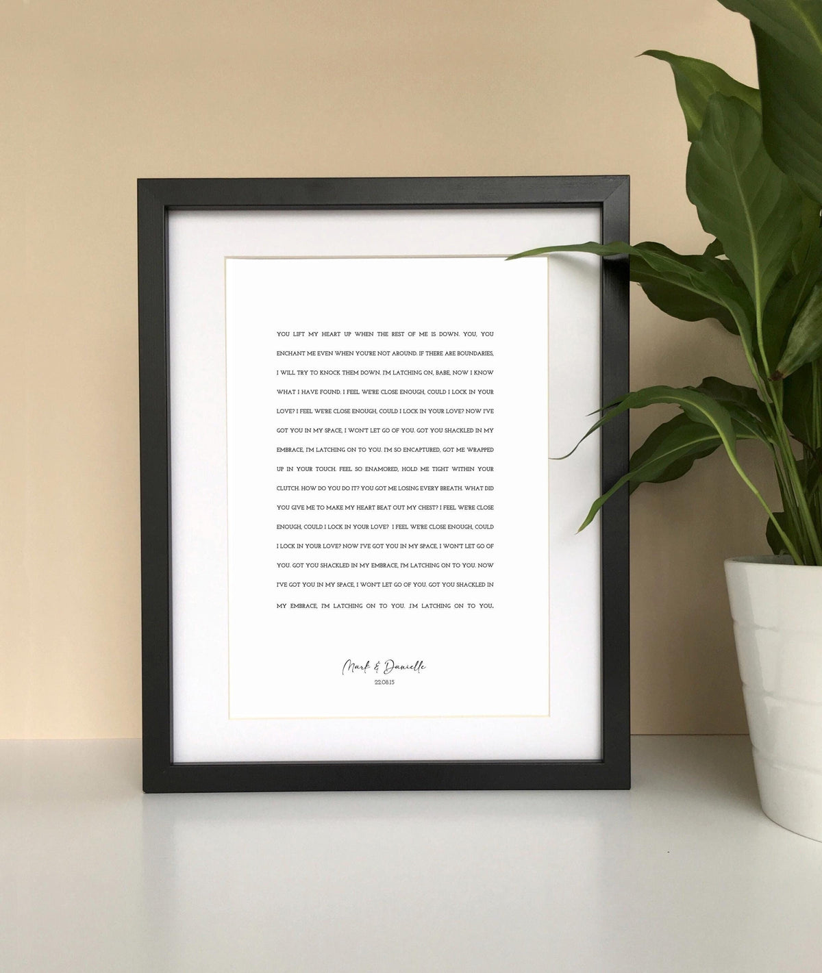 First dance song lyric print