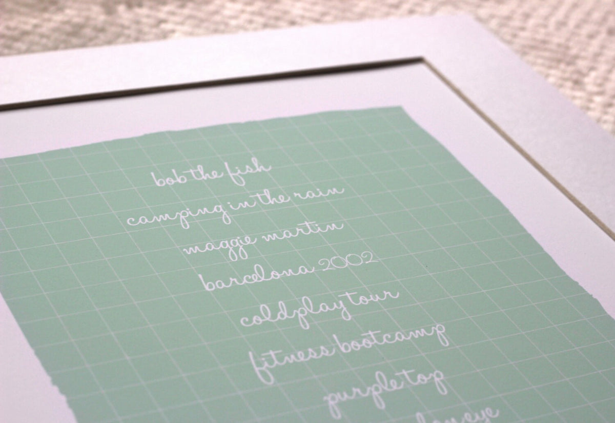 Personalized Best Friend Memories Print, Custom Gift (A4/A3)