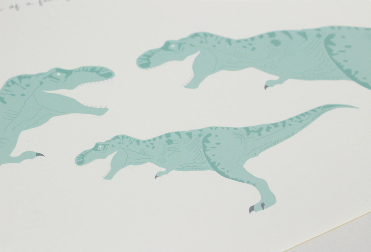 Dinosaur Family Personalised Print
