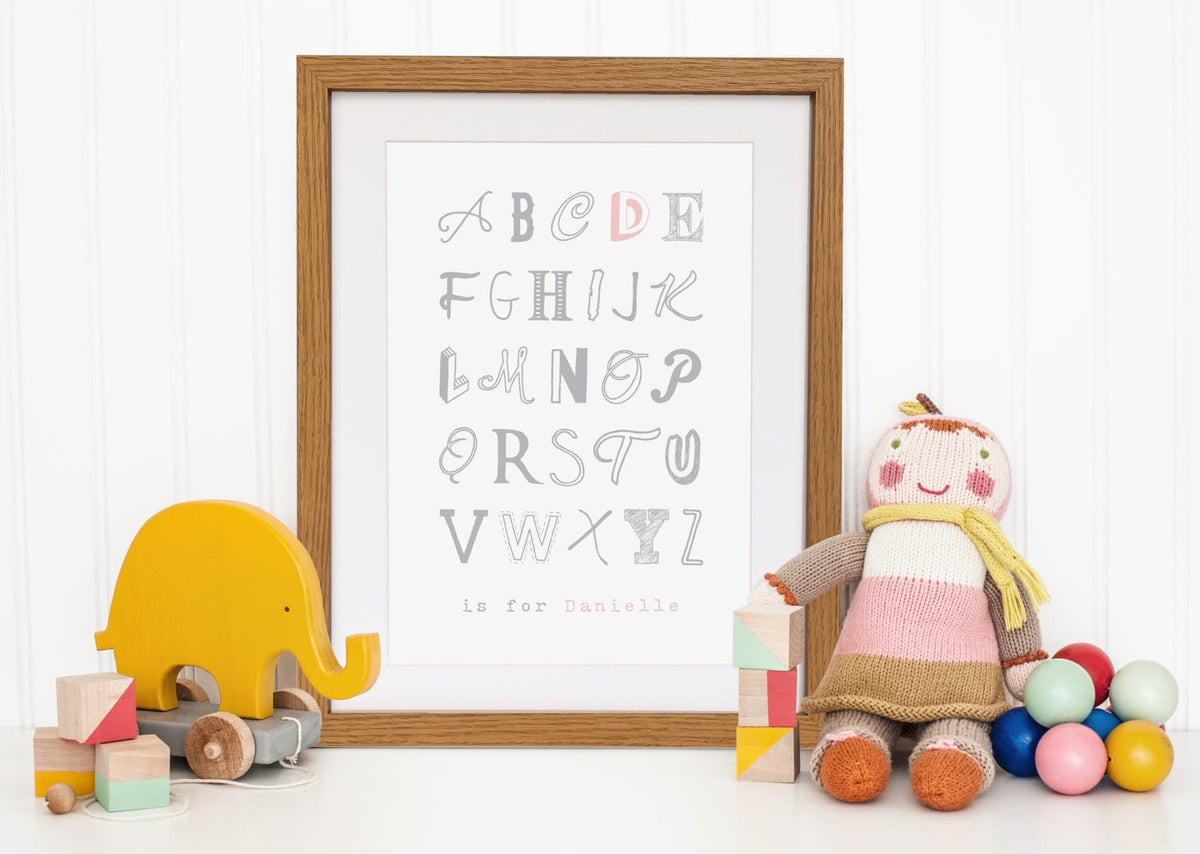 Alphabet print - girl's name