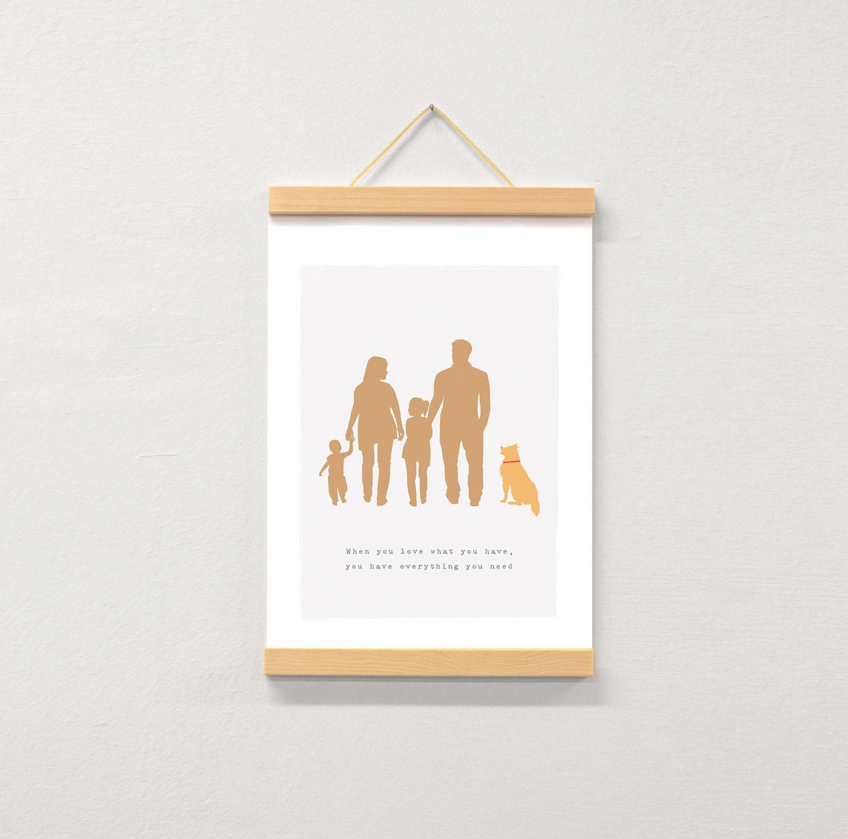 Wooden poster hanger frame