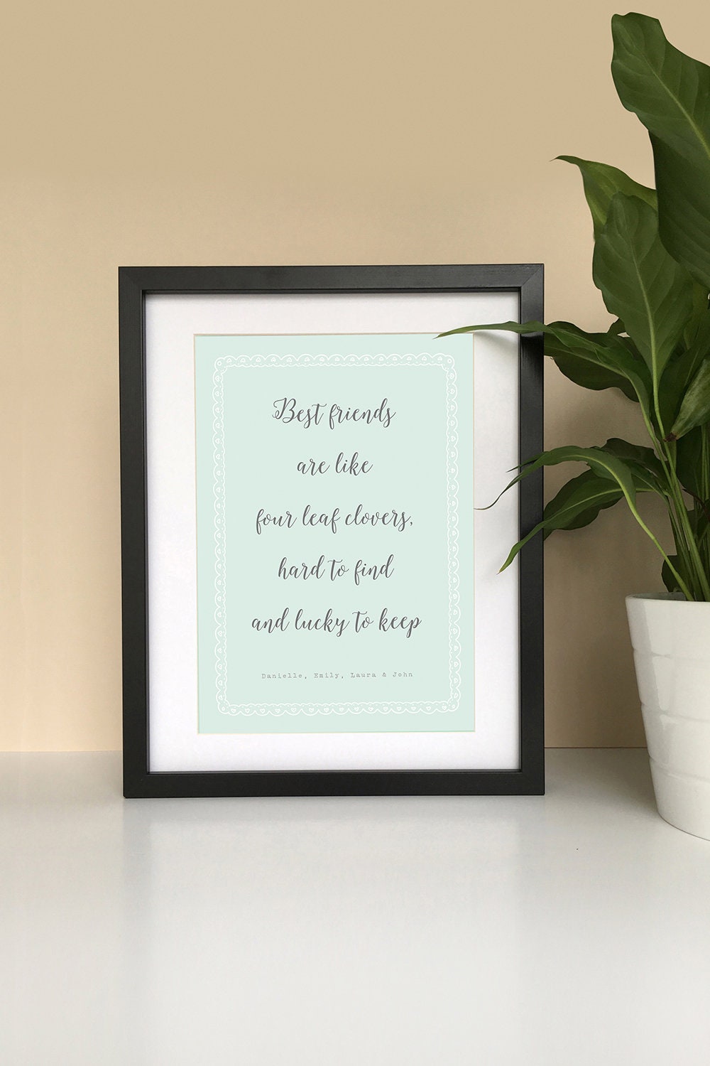 Personalized Best Friend Quote Print, Friendship Gift