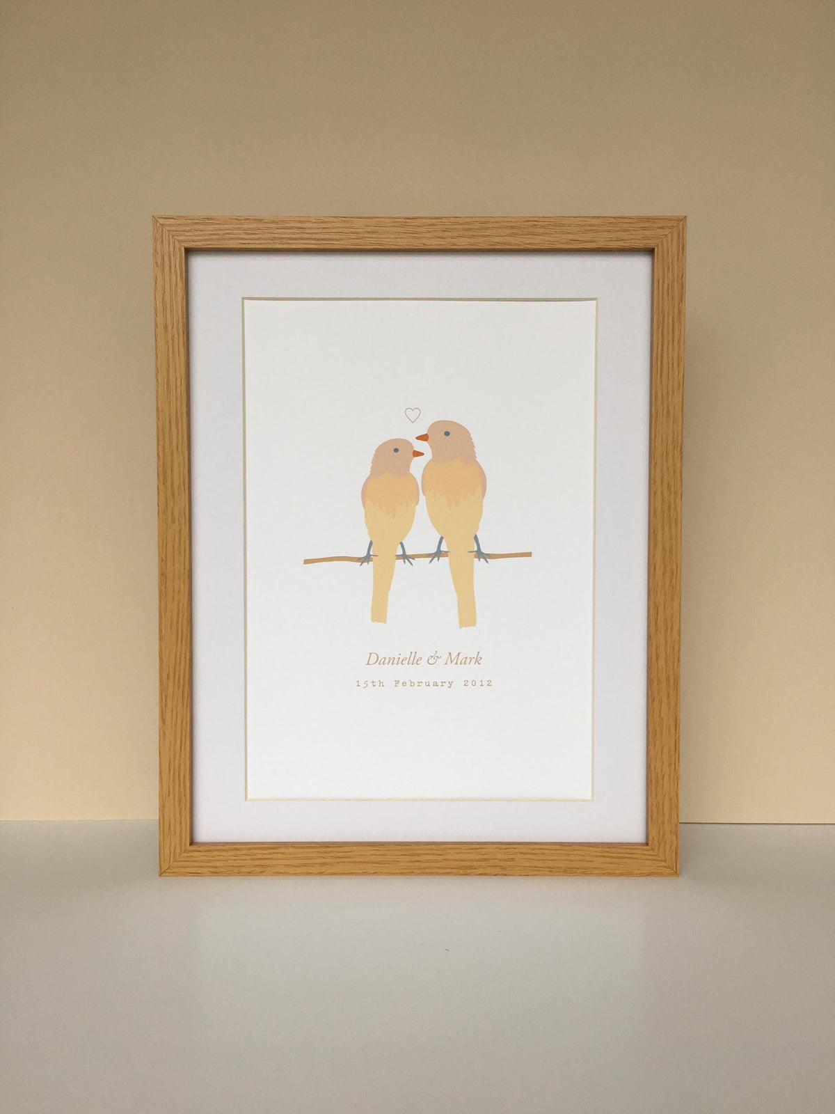 Bird couple personalised print