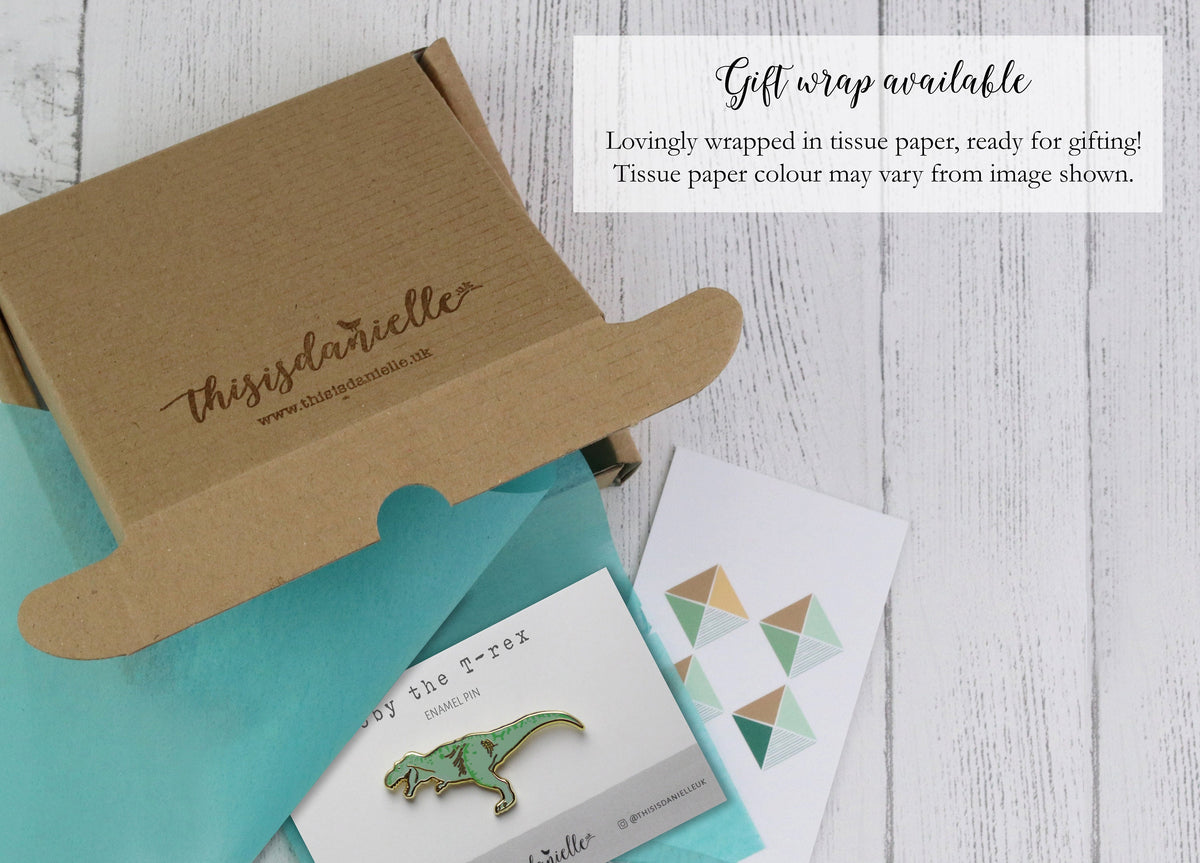 Dinosaur enamel pin badge