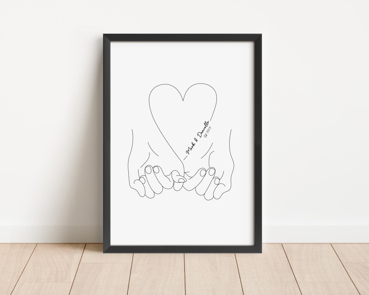 Couple print hands