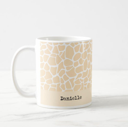 Giraffe print mug