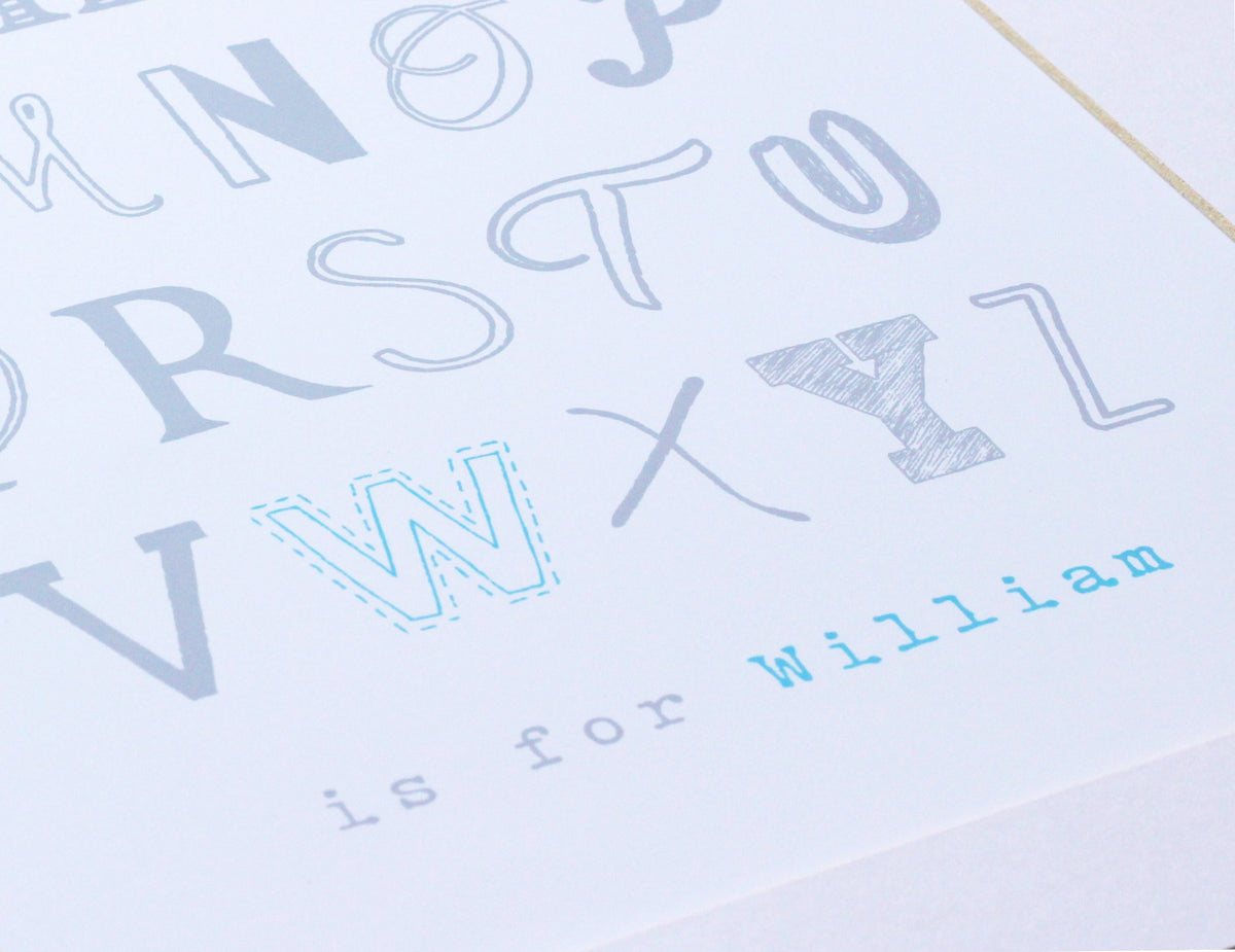 Boy name nursery art