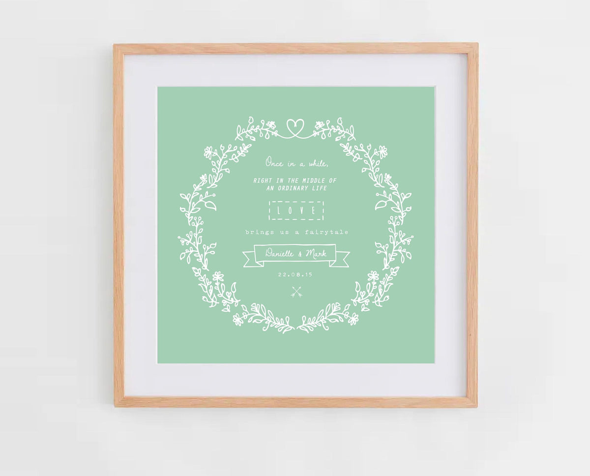 Personalised wedding print
