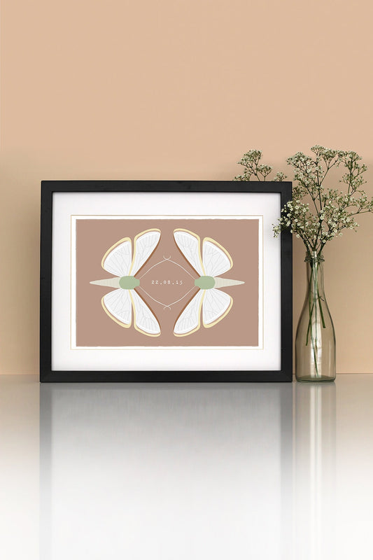 Personalised wedding date print