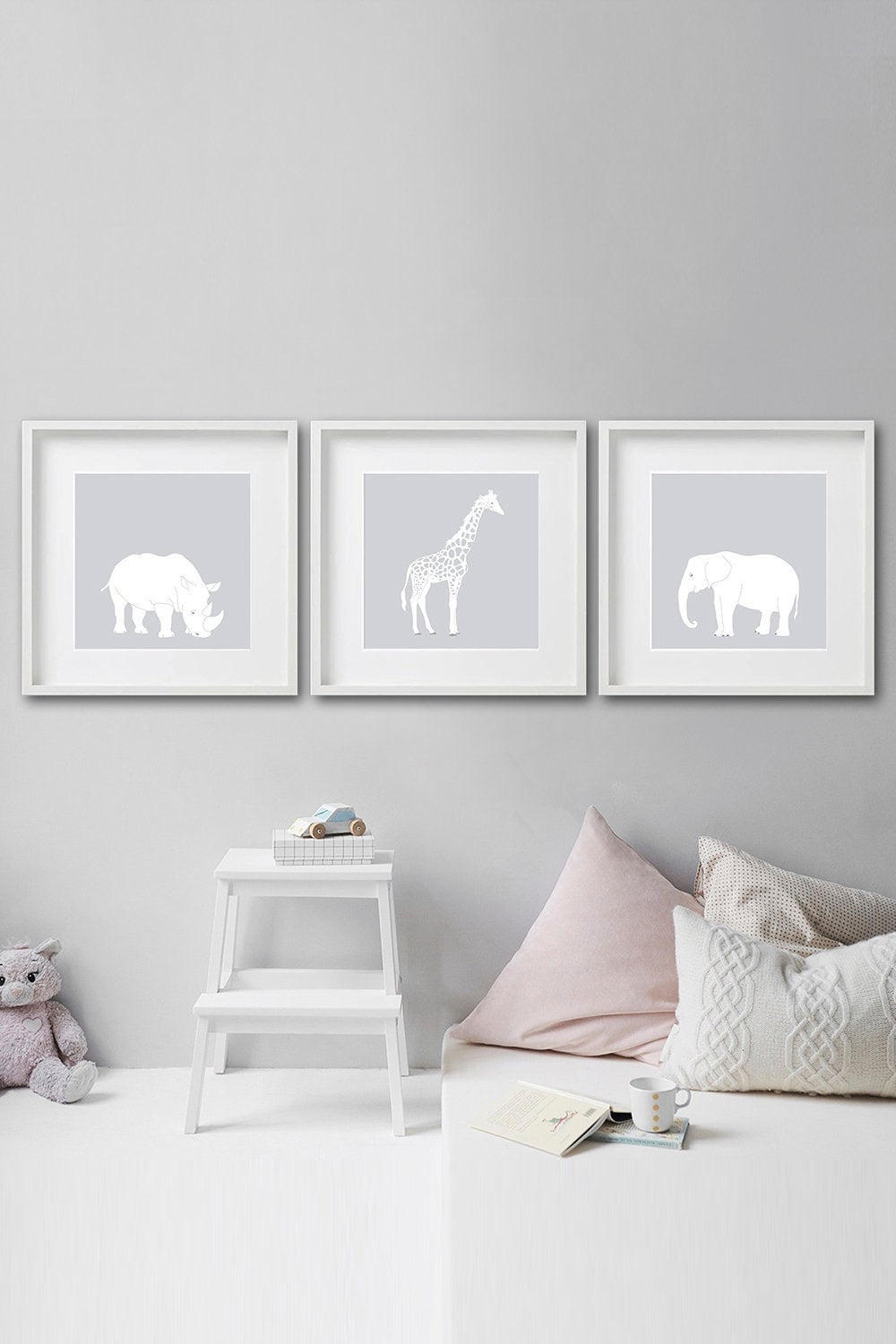 Nursery wall art jungle safari animal prints