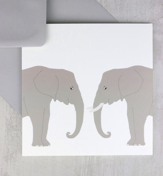Elephant Greetings Card: Animal Lover Card, UK Printed