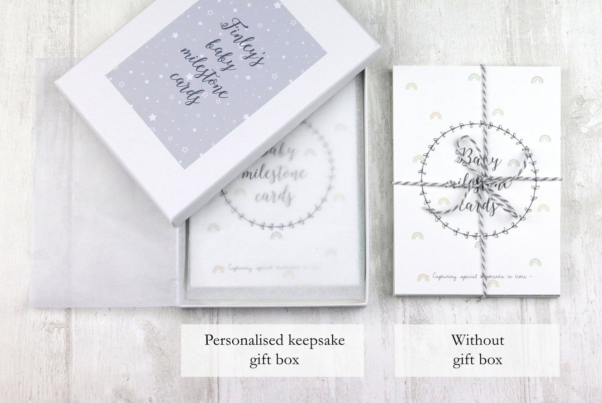 Baby milestone cards neutral colours