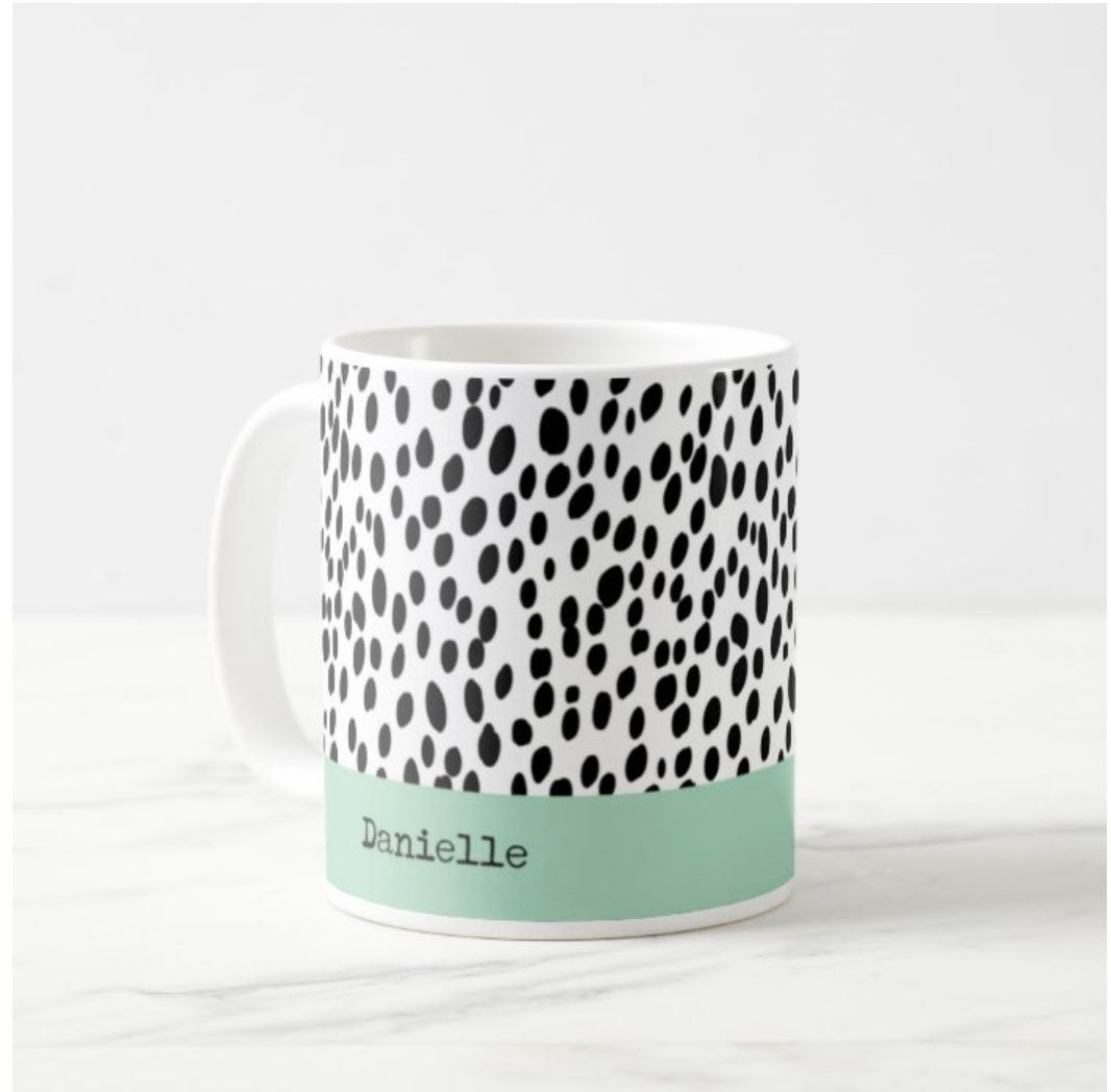 Animal print mug dalmatian spots
