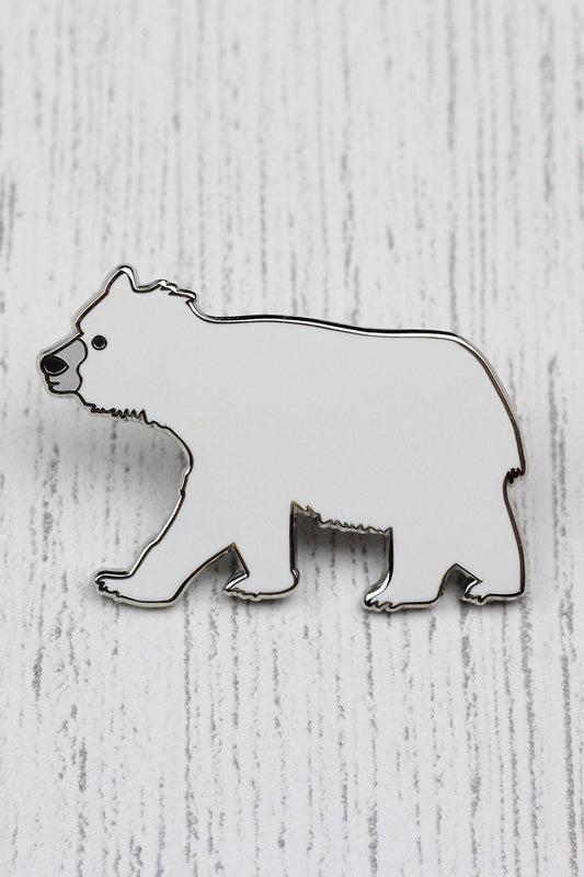 Polar bear enamel pin badge