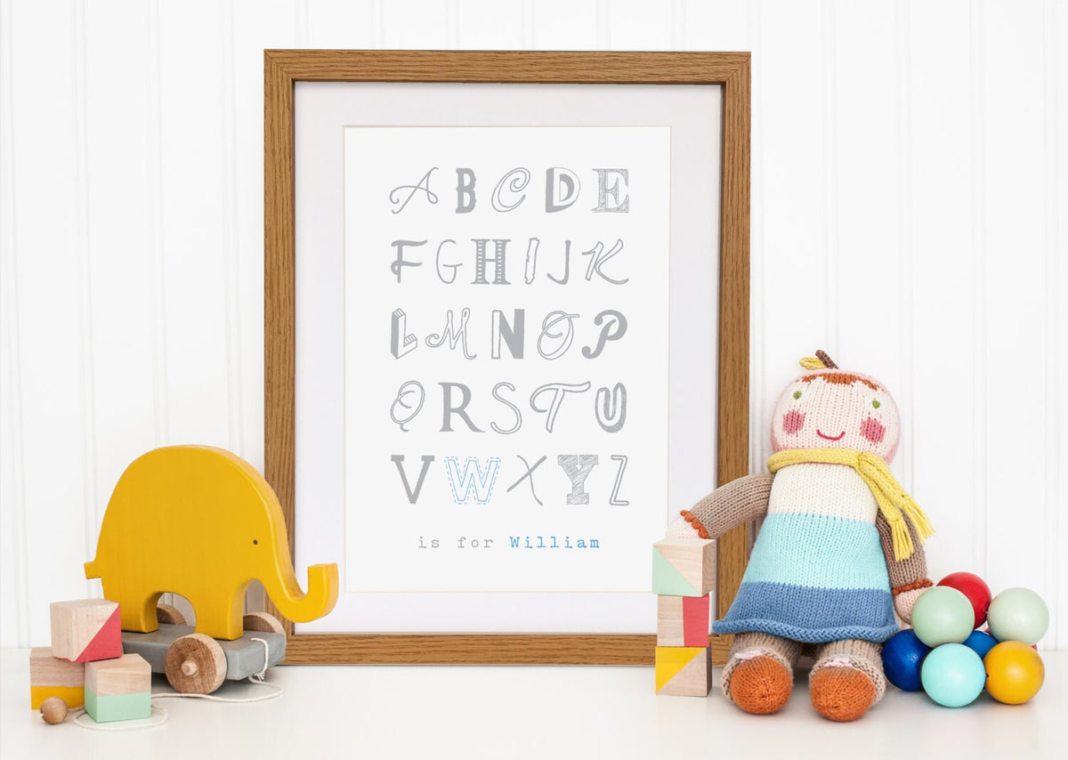 Boy name nursery art