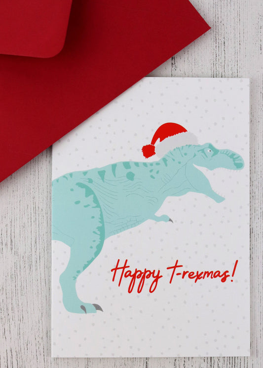 Dinosaur Christmas Card