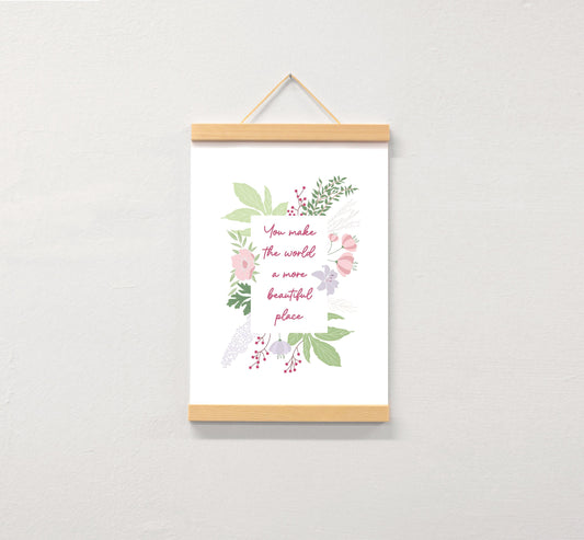 Daughter flower bedroom print
