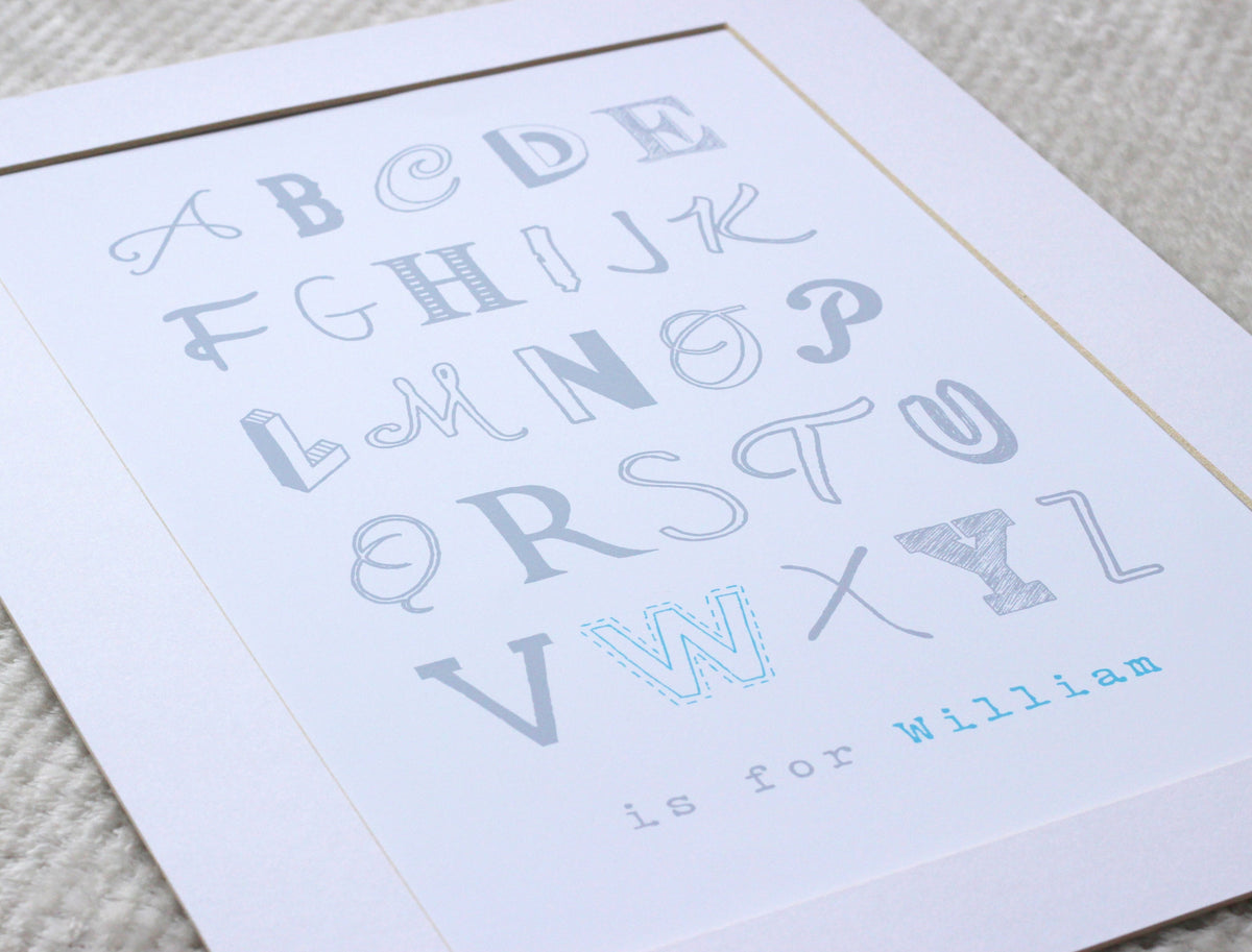 Boy name nursery art
