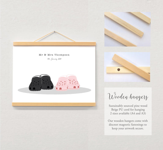 Crocs inspired couple print