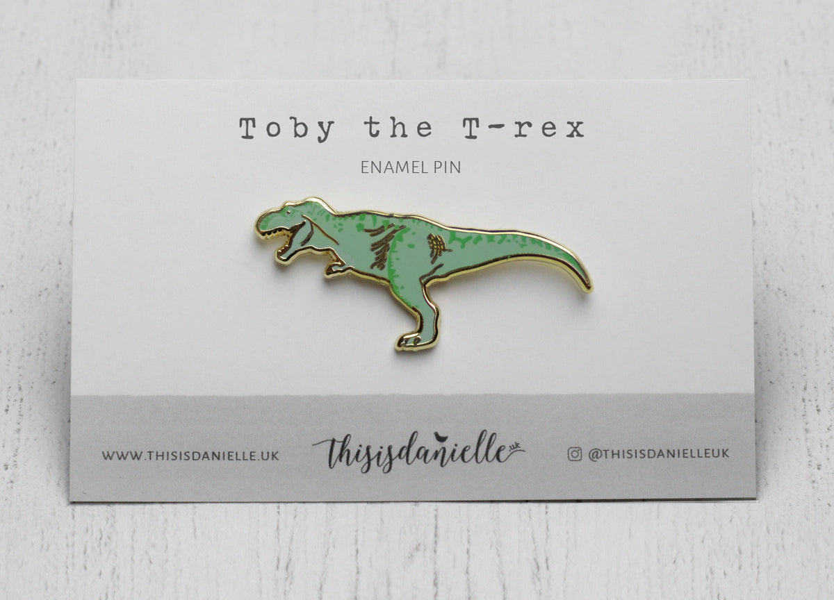 Dinosaur enamel pin badge