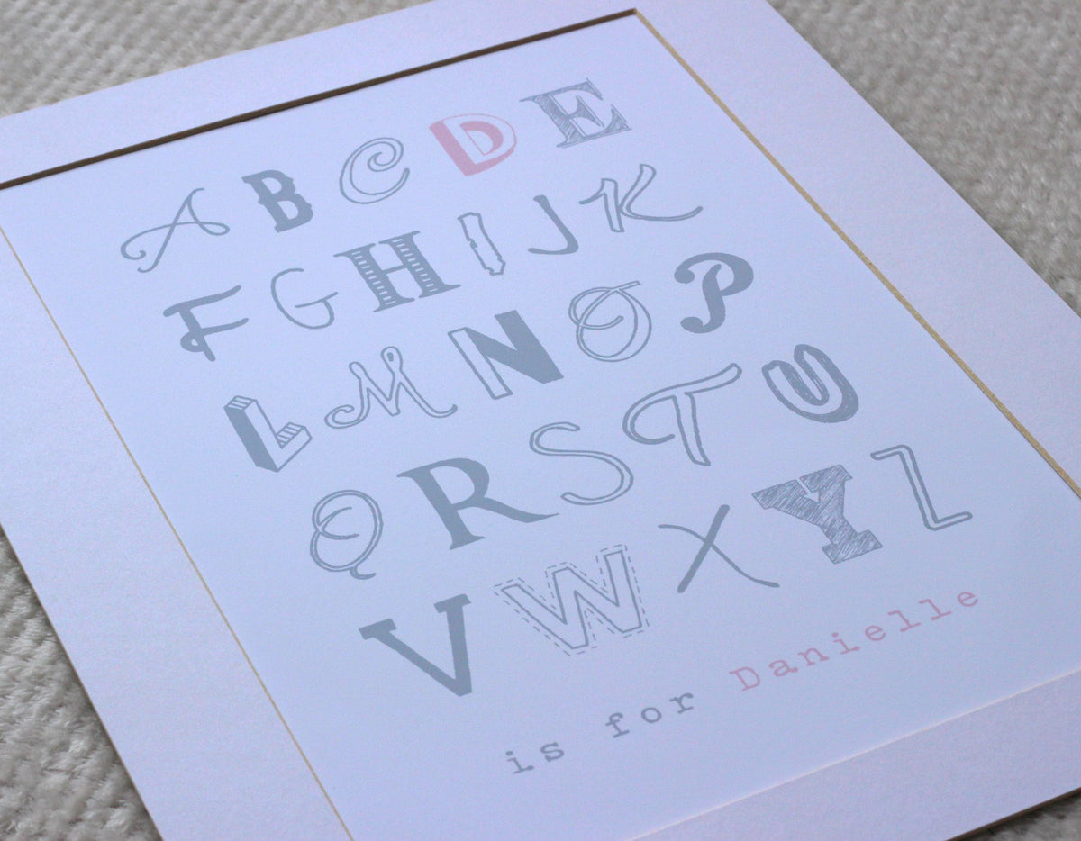 Alphabet print - girl's name