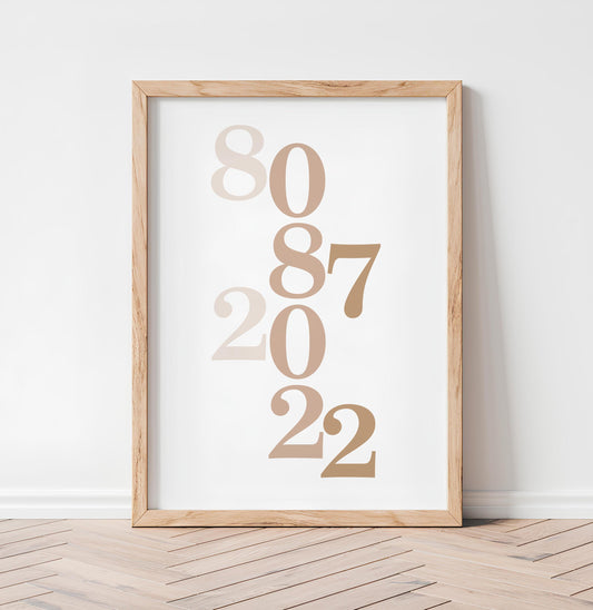 Family dates print