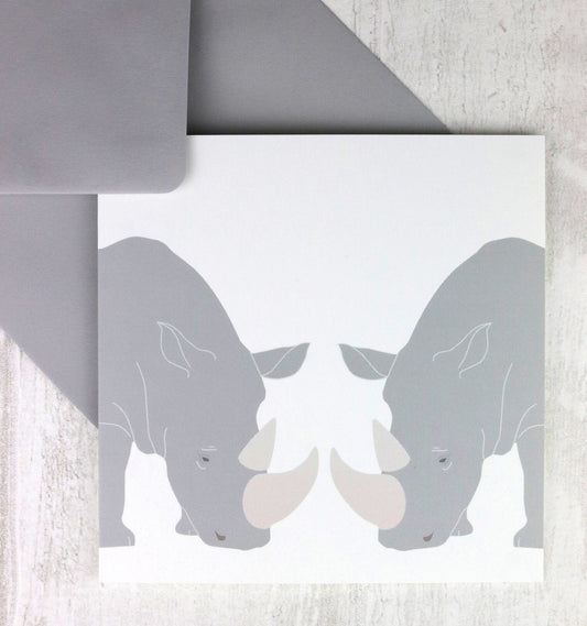 Rhino Greetings Card, Animal Lover Gift